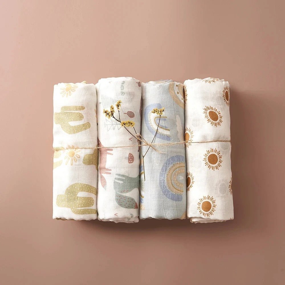 Couverture d'emmaillotage en mousseline pour bébé | BambouDoux - Ma Douce Étincelle
