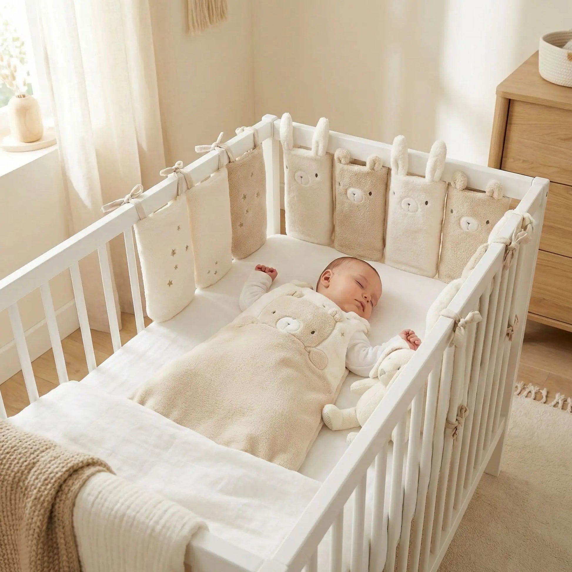 tour de lit bébé | 10 Coussins Moelleux Coton - Ma Douce Étincelle
